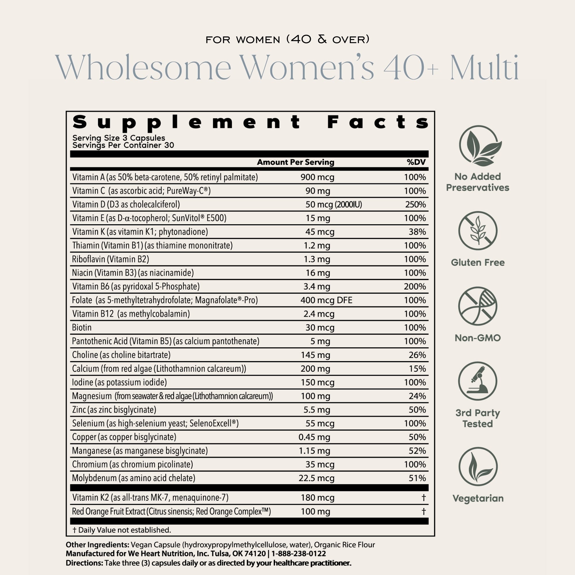 Wholesome Women's Multi 40+ Refill Pack