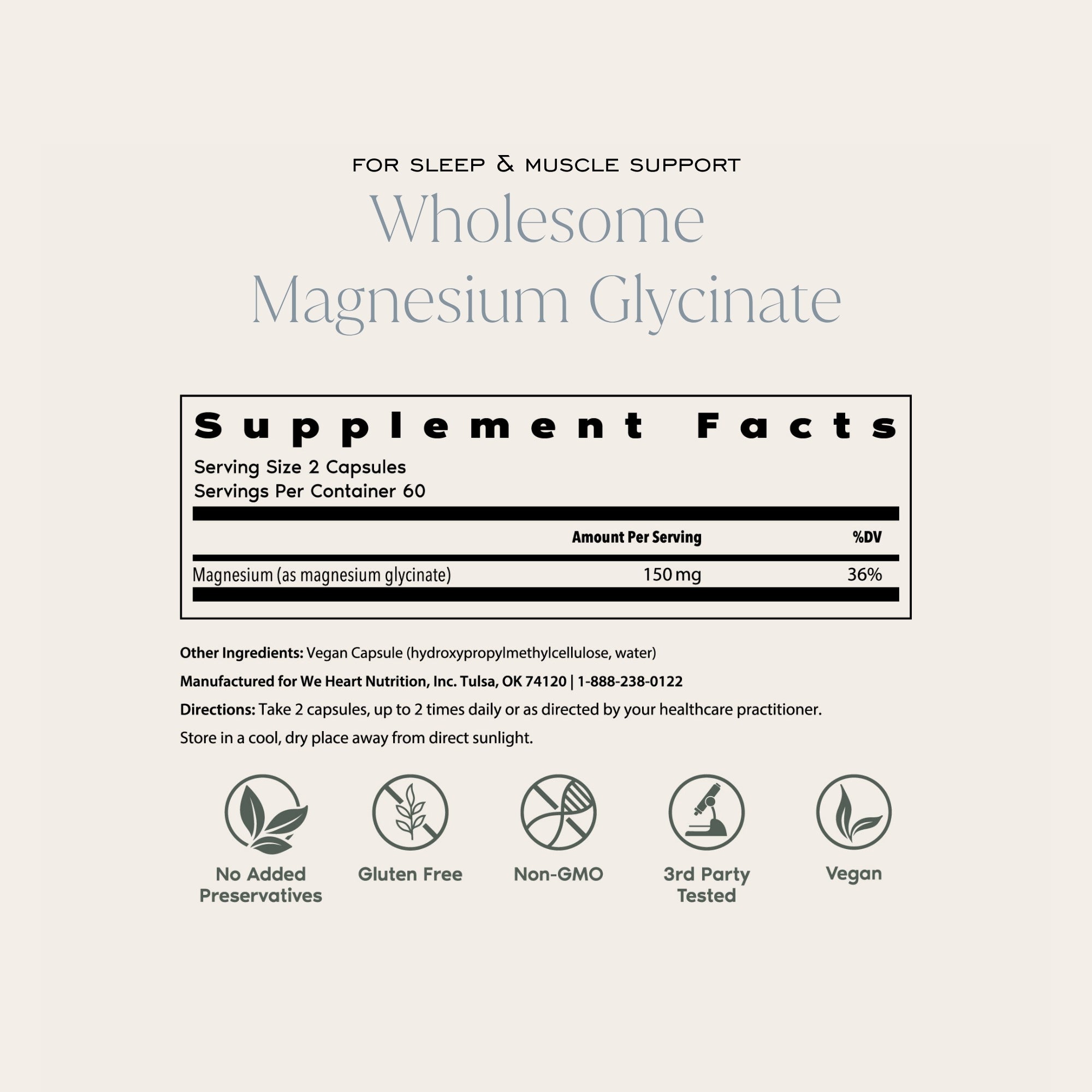 Wholesome Magnesium Glycinate