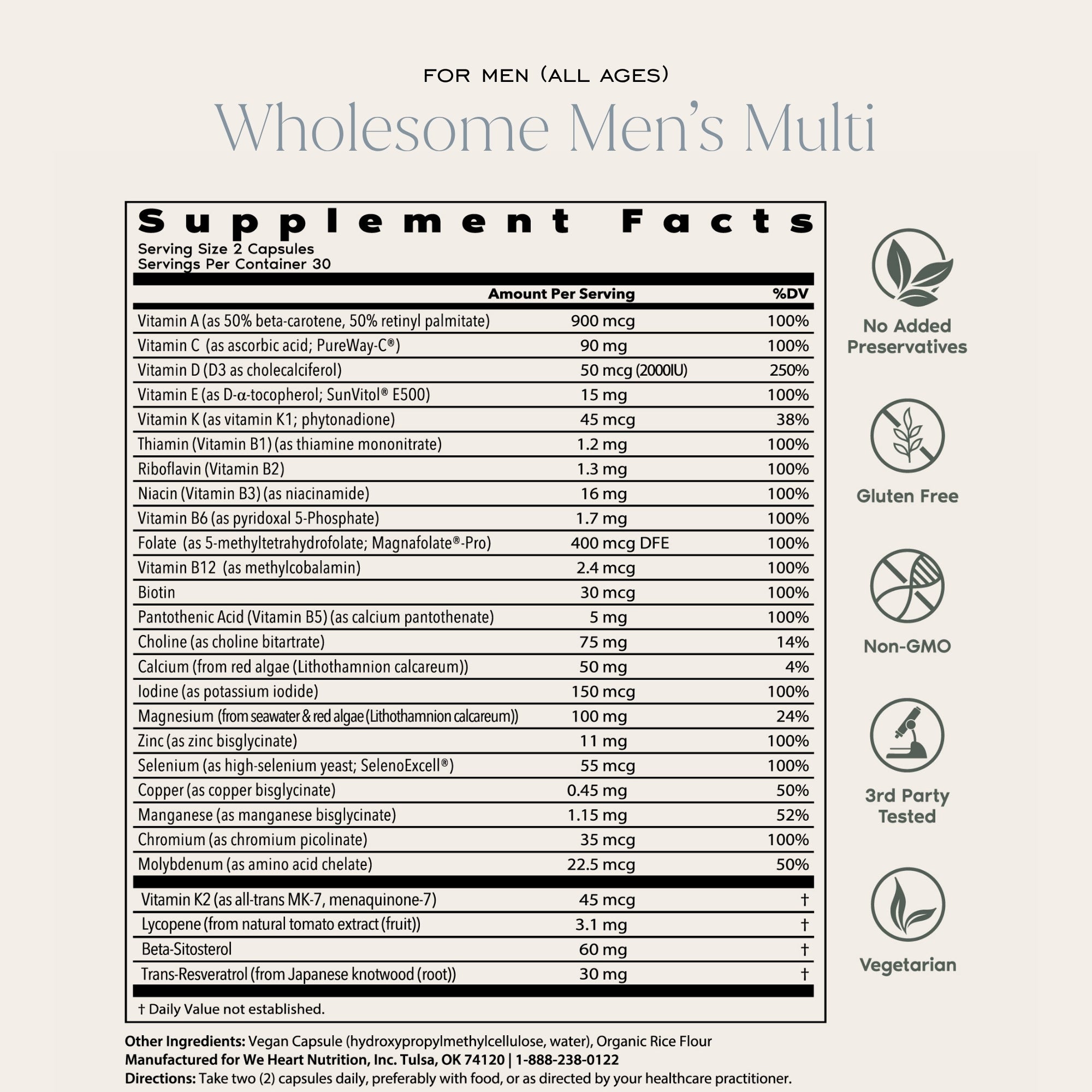 Wholesome Men's Multi Refill Pack