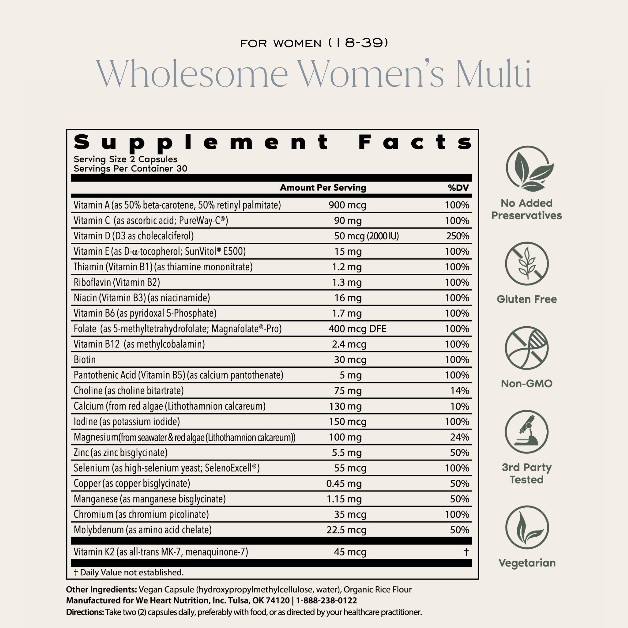 Wholesome Women's Multi Refill Pack