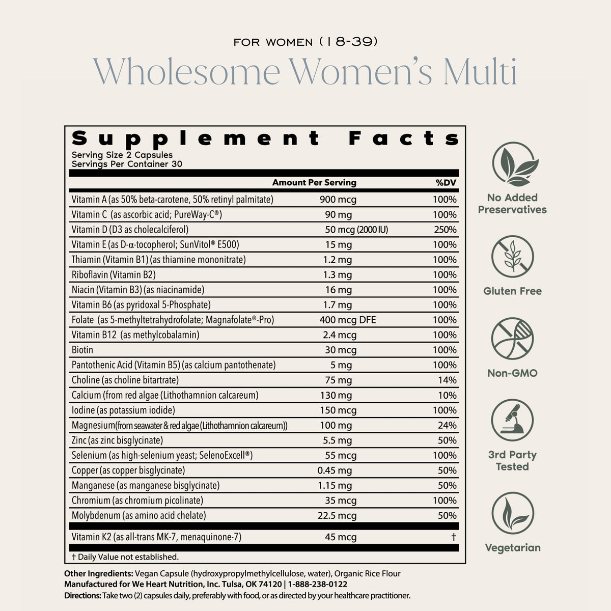 Wholesome Women's Multi Refill Pack