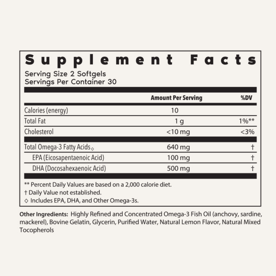 Omega-3 Supplement Facts